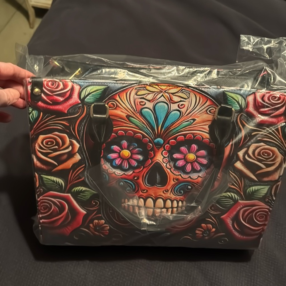 Brand new in bag Colorful Skull and Roses Women's Bag
